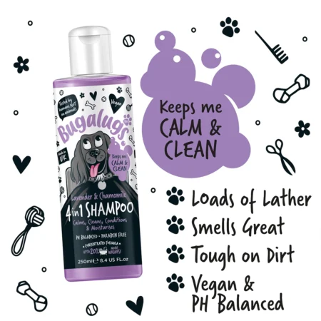 Bugalugs Lavender & Chamomile 4-in-1 Calming Dog Shampoo - Image 3