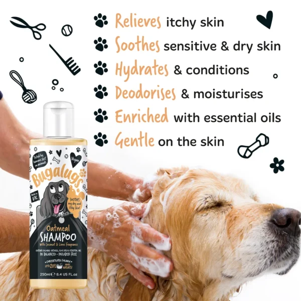 Bugalugs Oatmeal Dog Shampoo with Coconut & Lime Fragrance - Image 4